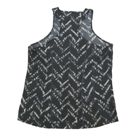 The North Face Tank Top Women's Sz L Black White Racer Back Flashdry Activewear - Picture 3 of 9